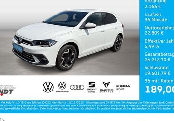VW Polo 24.975 km 22.975 &euro; Bernsdorf 09337