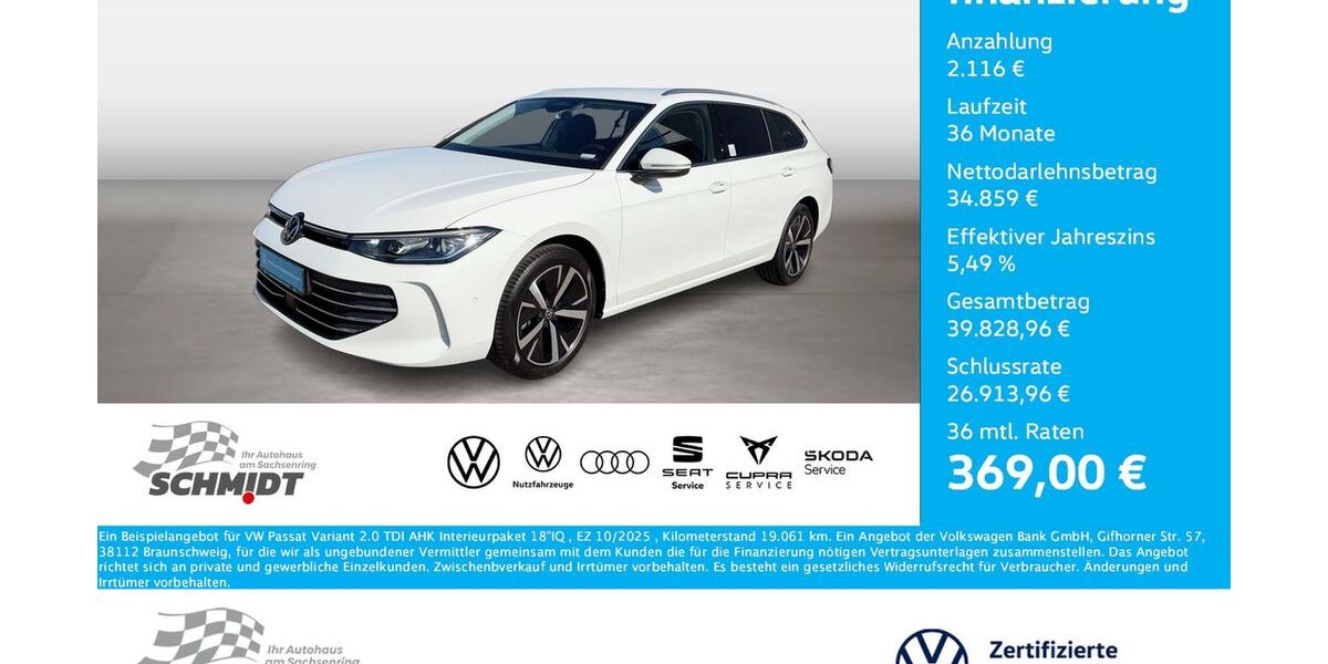 VW Passat Variant 19.061 km 36.450 &euro; Bernsdorf 09337