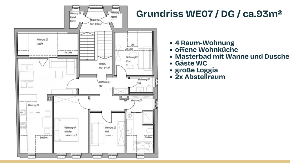 Etagenwohnung Chemnitz Altendorf - 4 Zimmer, 95 m&sup2;, 1.050&euro; | Angebot:27237605