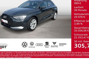 Audi A3 9.387 km 29.975 &euro; Bernsdorf 09337