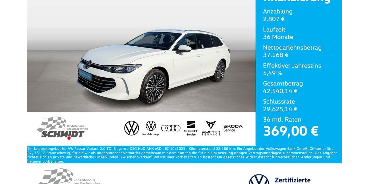 VW Passat Variant 22.286 km 38.975 &euro; Bernsdorf 09337