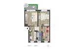 Etagenwohnung Chemnitz Borna-Heinersdorf - 3 Zimmer, 61 m&sup2;, 420&euro; | Angebot:26702004