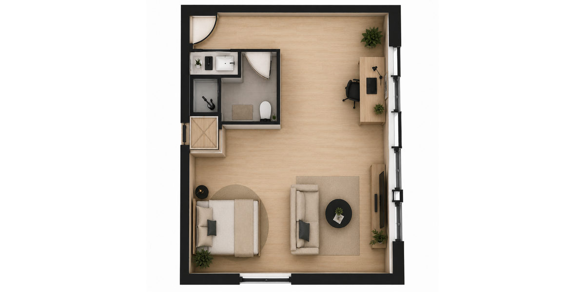 Etagenwohnung Mittweida - 1 Zimmer, 30 m&sup2;, 300&euro; | Angebot:27280695